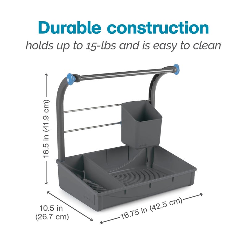 Polder Under Sink Storage Caddy, Kitchen and Bathroom Organization and Storage with Tray, Easy-to-Assemble, 16.75" x 10.5" x 16.5" - Image 2